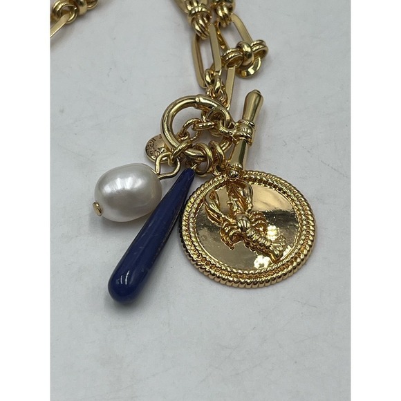 J. Crew Gold Scorpion Scorpio
Pendant Charm Nautical Gold Tone Link Necklace - Picture 9 of 12